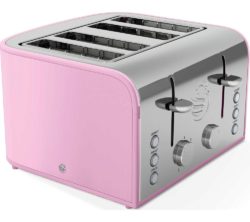 SWAN  Retro ST17010PN 4-Slice Toaster - Pink
